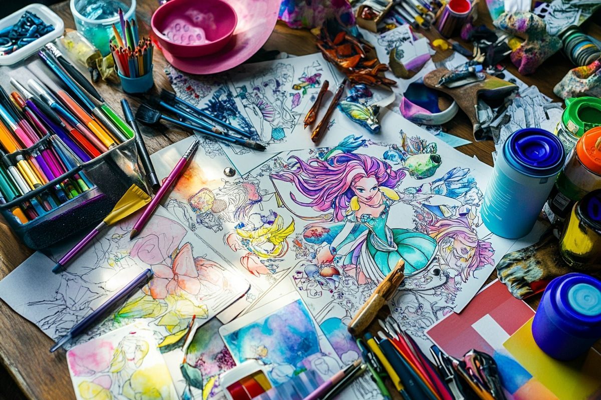 Créez des souvenirs colorés grâce aux coloriages à imprimer d'Ariel