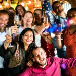 Friends celebrating new years eve