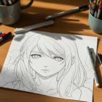 Coloriage à imprimer de manga
