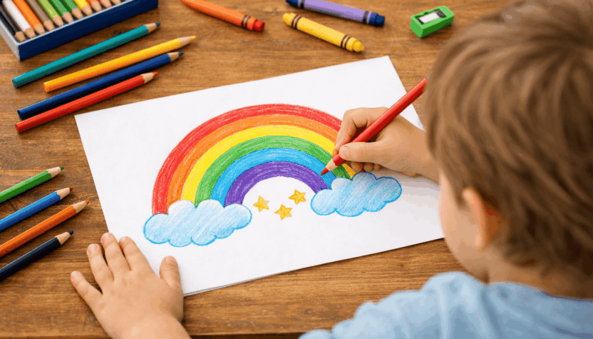 arc-en-ciel à colorier