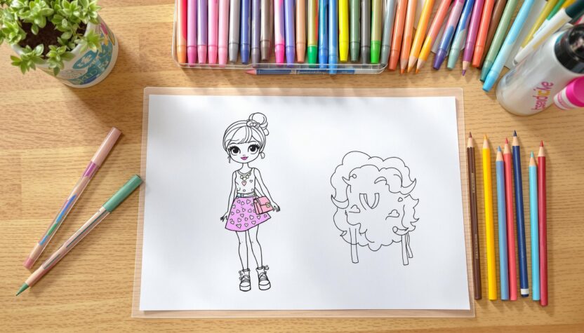 barbie à colorier
