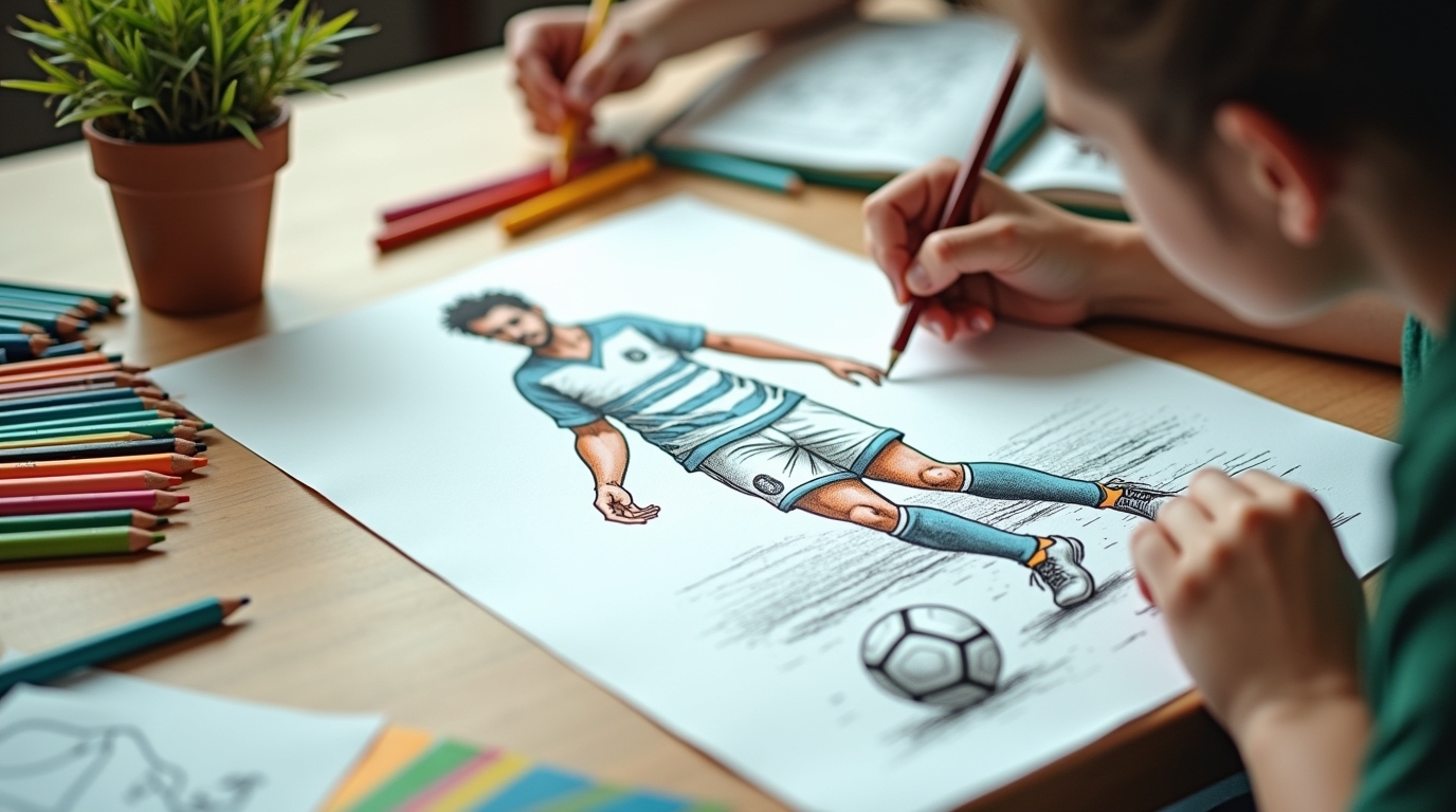 coloriages de footballeurs