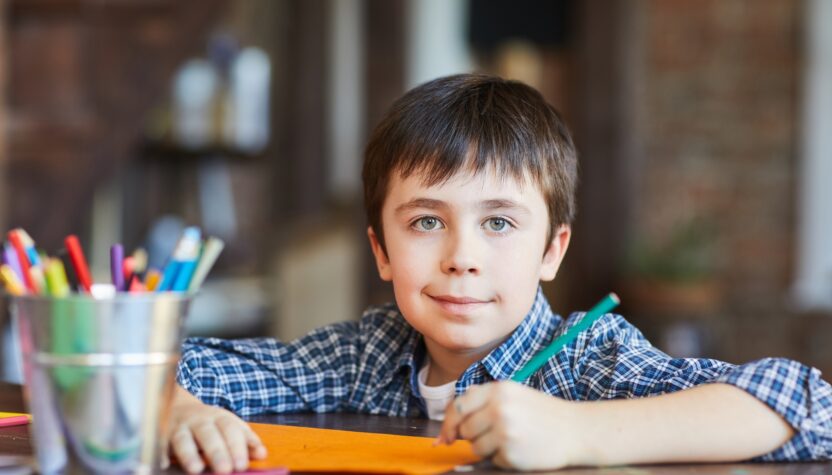 Boy Drawing Pictures