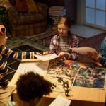 Group of children preparing for game