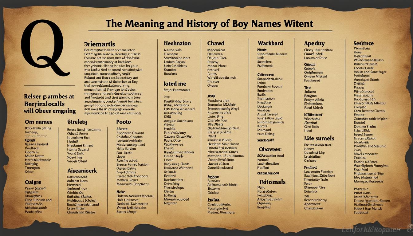 découvrez notre guide complet de a à z avec une liste exhaustive des prénoms de garçon commençant par la lettre q, pour trouver l'inspiration idéale.
