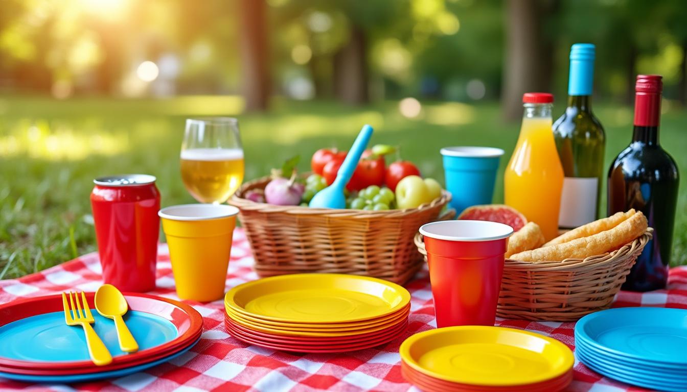 découvrez la vaisselle jetable colorée, l'alliée idéale pour apporter gaieté et praticité à vos événements en extérieur. parfaite pour réussir toutes vos fêtes en toute simplicité.