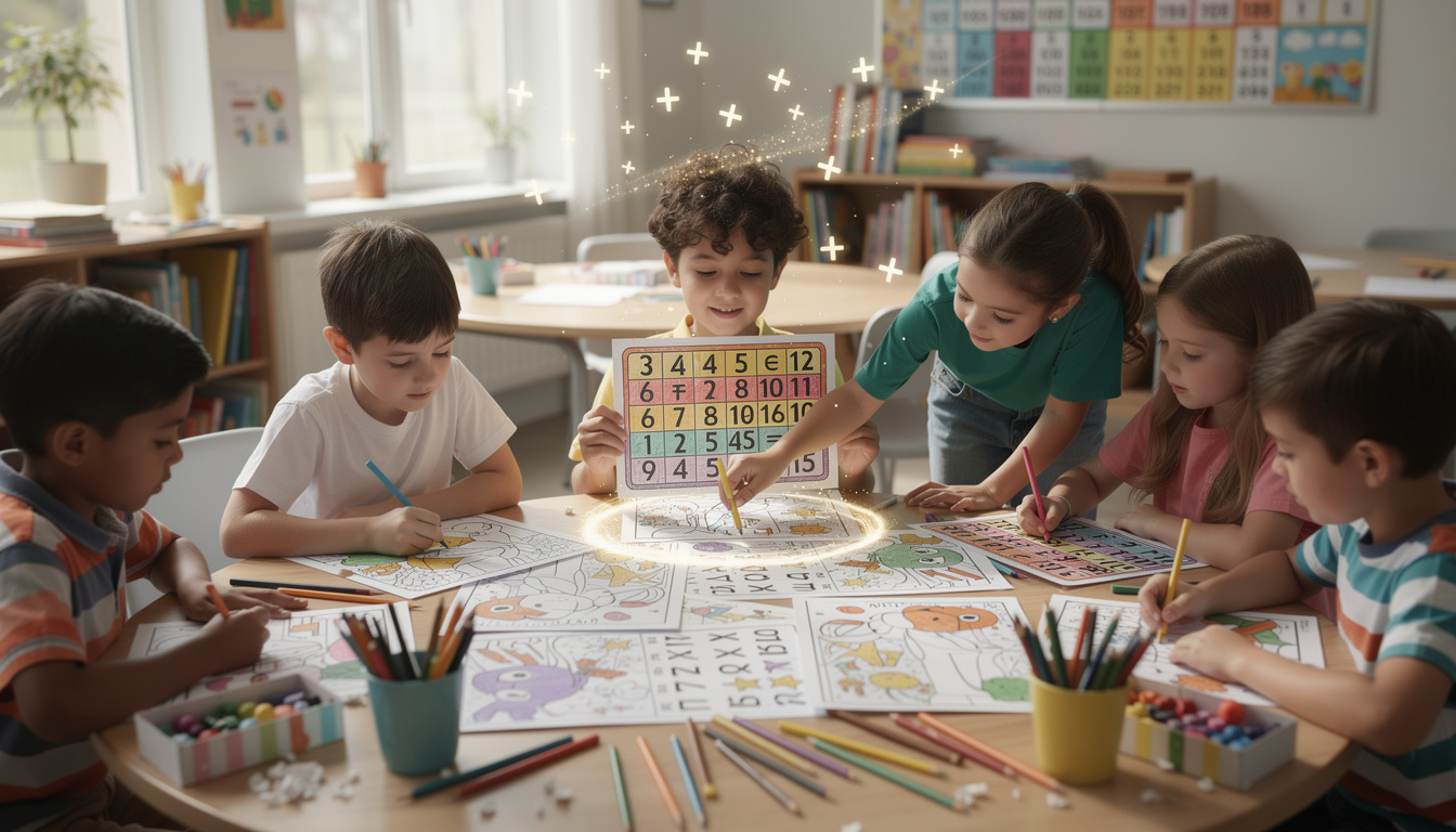 découvrez notre coloriage magique sur la table de 5, un outil ludique et éducatif parfait pour stimuler la créativité des enfants tout en apprenant les multiplications.
