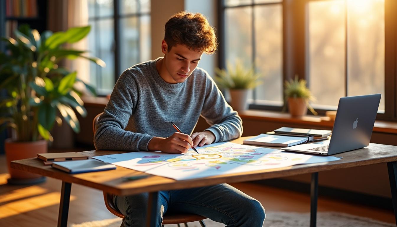 découvrez comment utiliser une carte mentale pour optimiser votre fiche de lecture et faciliter la révision de vos examens efficacement.