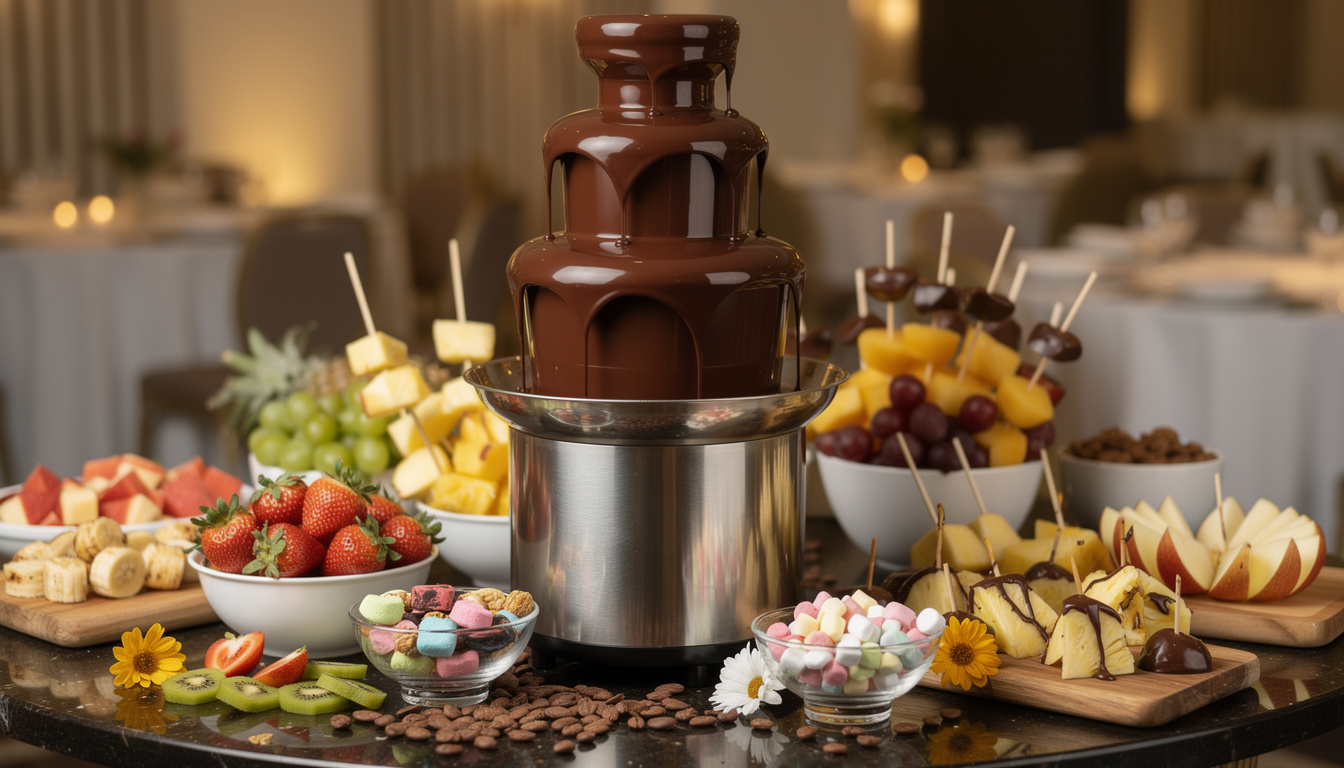 découvrez notre fontaine de chocolat, une expérience gourmande et conviviale qui émerveillera vos invités lors de tous vos événements.
