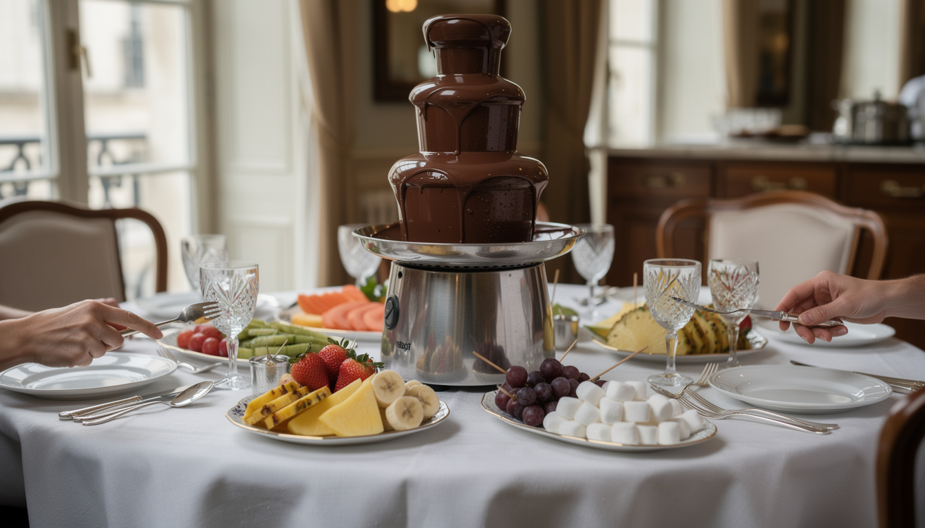 découvrez notre fontaine de chocolat, une expérience gourmande et conviviale qui émerveillera vos invités lors de vos événements.