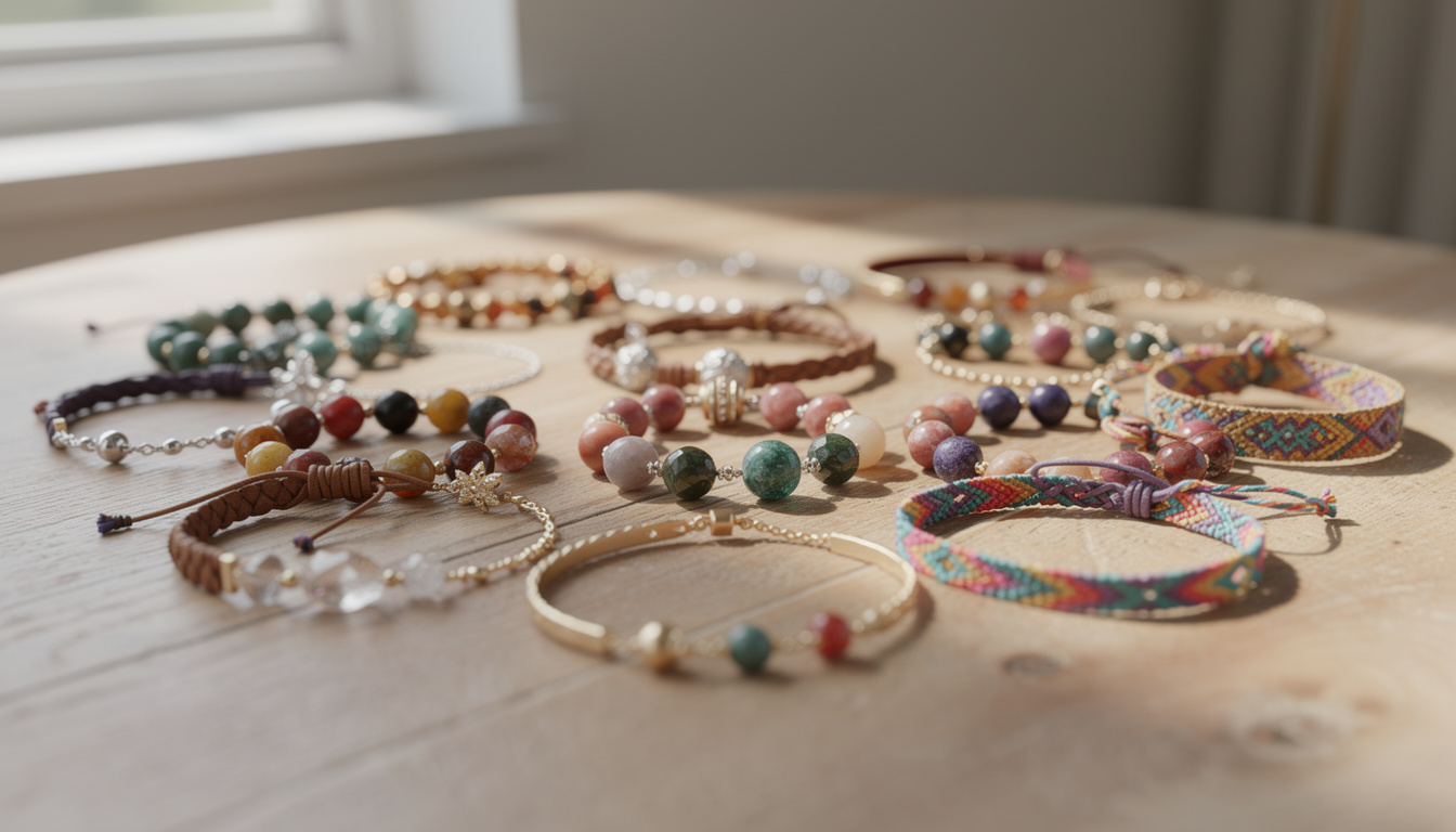 découvrez notre collection de bracelets colorés, parfaits pour exprimer votre style unique et faire plaisir à vos amis avec un cadeau tendance et original.