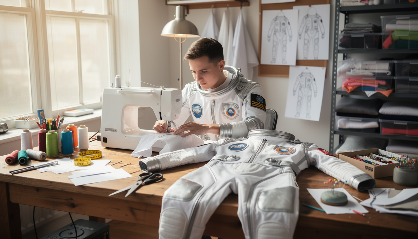 apprenez à créer un costume d’astronaute unique en tissu grâce à des techniques de couture créative, pour un look original et personnalisé.