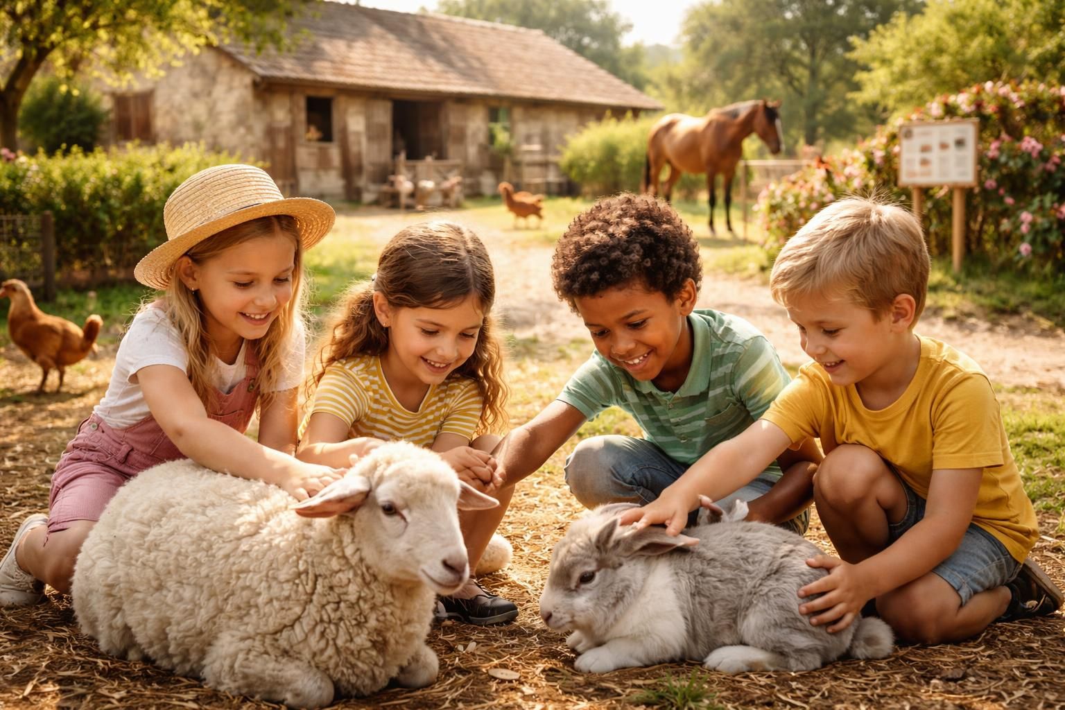 découvrez les animaux de la ferme pédagogique à angoulême, des compagnons d'apprentissage idéaux pour petits et grands, favorisant la découverte et le respect de la nature.