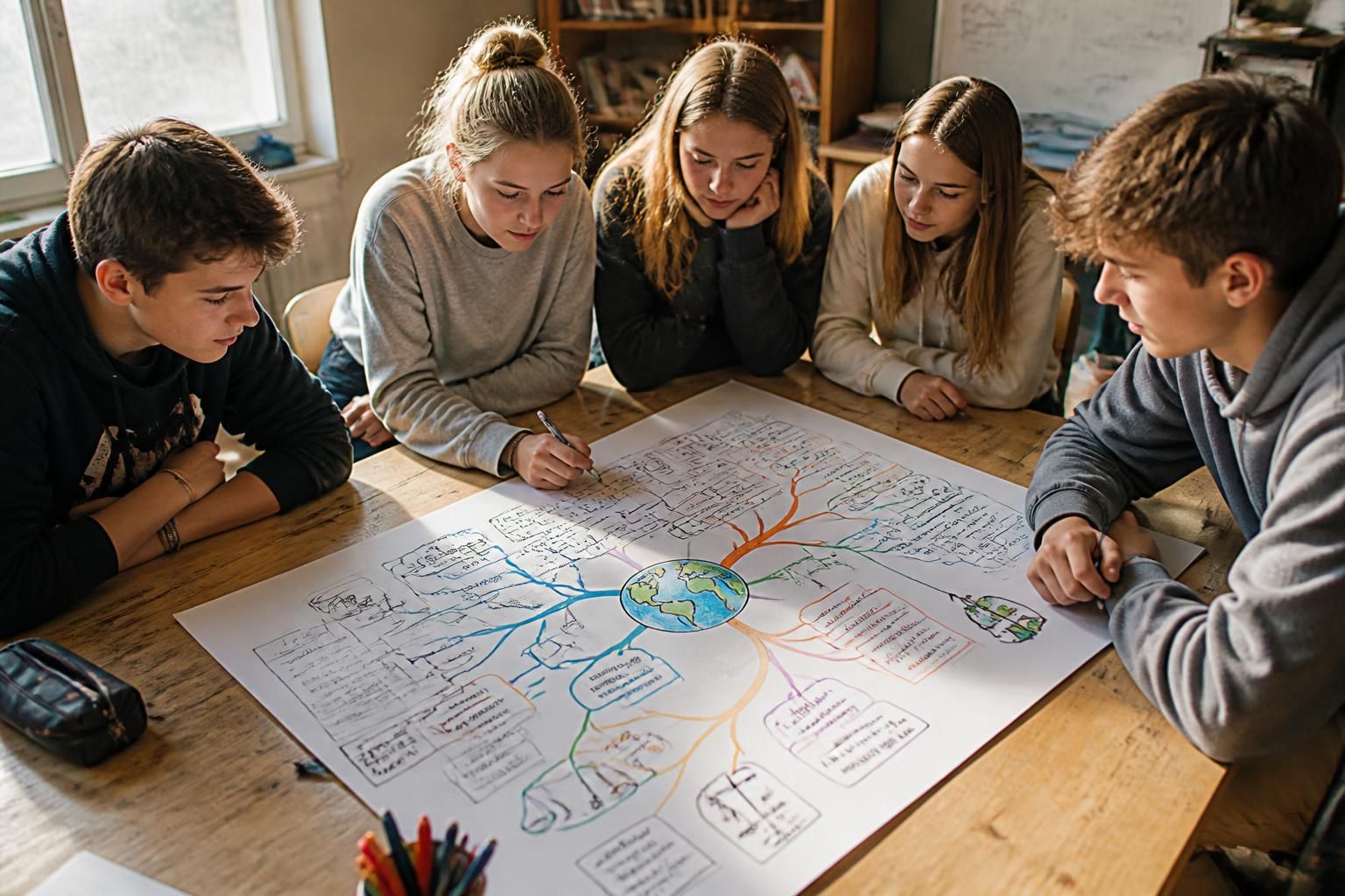découvrez une carte mentale détaillée sur la richesse et la pauvreté dans le monde, conçue pour les élèves de 5e afin d'explorer les enjeux économiques et sociaux à travers différents thèmes clairs et pédagogiques.