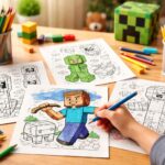 découvrez des coloriages minecraft à imprimer pour transformer votre journée en un moment ludique et créatif. amusez-vous en coloriant vos personnages et mondes préférés !