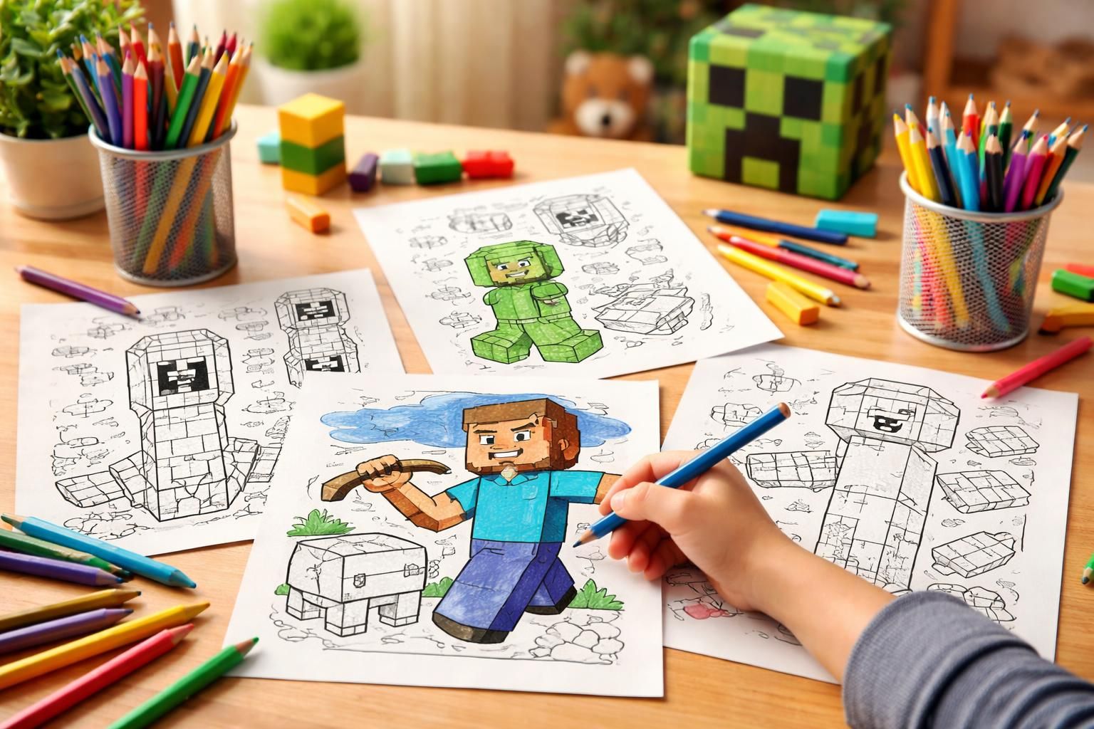 découvrez des coloriages minecraft à imprimer pour transformer votre journée en un moment ludique et créatif. amusez-vous en coloriant vos personnages et mondes préférés !
