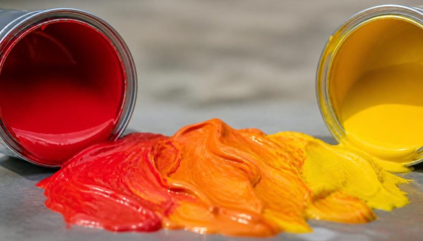 découvrez ce que donne le mélange du rouge et du jaune, deux couleurs primaires, pour créer des teintes vibrantes et chaleureuses.